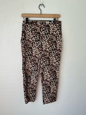 Unique Vintage Cheetah Animal Print Crop Retro Style Pants Size Medium NEW NWT